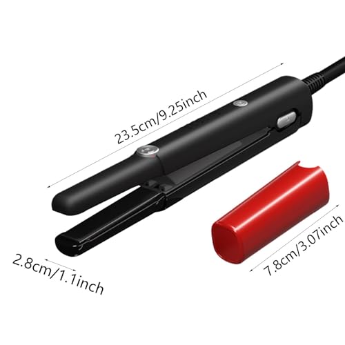 FLCPJGV Modelador de Cabelo Portátil com Placas de Cerâmica E 4 Níveis de Temperatura, Preto