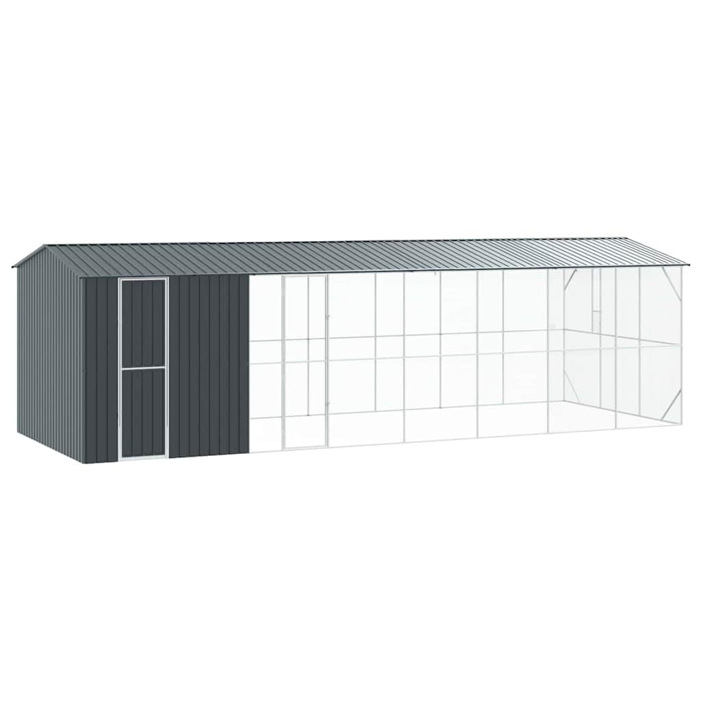 INLIFE Vogelkäfig Anthrazit 860 x 310 x 247 cm Verzinkter Stahl,Tier- & Haustierbedarf,Haustierbedarf,Vogelbedarf,Vogelkäfige & -ständer,Anthrazit,261.7 KG,3325164