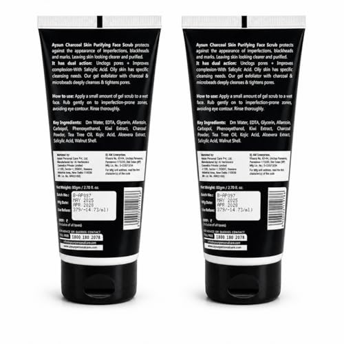 Image of Aysun Charcoal Skin Purifying Dual Action Face Scrub Combo Pack of 2