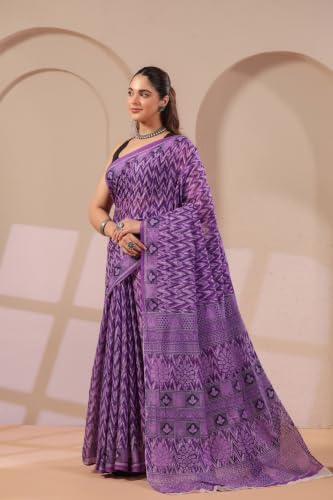 Image of TAMAIRA FASHION Mulmul Pure Cotton Saree For Woman |Office Wear Daily Wear Daily Wear Sarees For Women Without Blouse Piece(Available in 12 Colours)