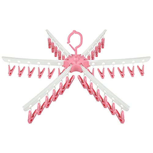 Séchoir à chaussettes, cintre à linge pliable avec 36 pinces à linge, cintre pliable en plastique pour sous-vêtements et chaussettes Cover