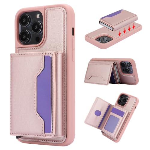 Housse iPhone 13 rose gold LVTFCO, l'accessoire portefeuille chic pour vos sorties