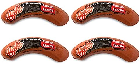 Berks Garlic Ring Bologna Value Pack, 16 oz. per Individually-packed Piece (Pack of 4)