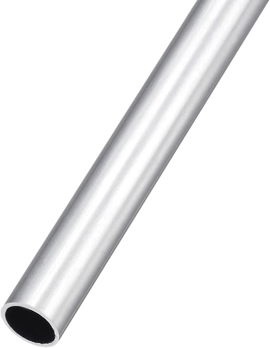 6063 Aluminum Tube (11mm OD x 9mm ID x 300mm L), Aluminum Round Tubing - for Home Furnishing, Machinery, DIY Handicraft