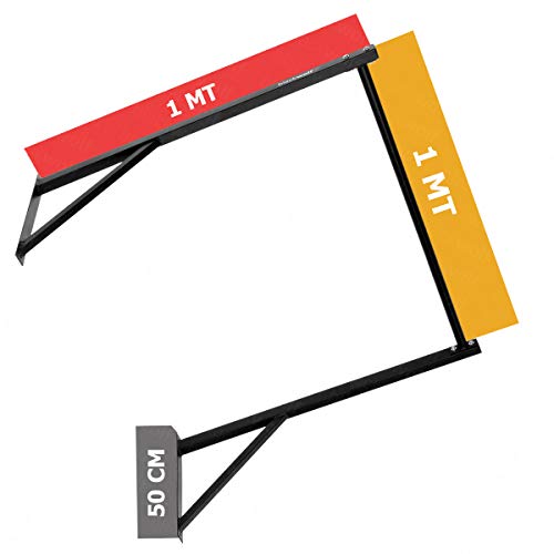 Kit Barra Fixa 100 Cm + Barra Paralela Dip De Parede (Parafusos e Buchas Plásticas)