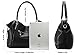 HESHE Purse for Women Shoulder Bags Tote Handbags Designer Fashion Purses and Handbags Hobo Satchel Bag Top Handle Bags (Black)