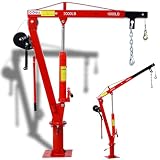 KUFUH Grue pliante avec treuil hydraulique, poids lourd de 907,2 kg, camion pickup, lit, g...