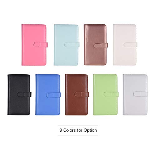 Docooler 108 Bolsos Portátil Mini Álbum De Fotos De Couro Pu Foto Álbum De Fotos Com Fecho Magnético