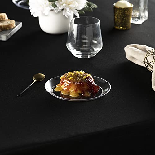 Plasticpro [6'' 40 Pack] 6'' Inch Premium Heavy Weight Crystal Clear Classy Disposable Hard Plastic Dessert Plates #TOP2