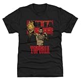 500 LEVEL Ilia Topuria UFC Men's Premium T-Shirt - Ilia Topuria El Matador Belt WHT (Tri Black, Large)
