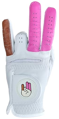 Scale Wear Design Shocker Funny Golf Glove - Mens All Weather Grip Durable Premium Japanese Synthetic Leather LH RH Performance Gear S Thru XXL Sizes for Golfers
