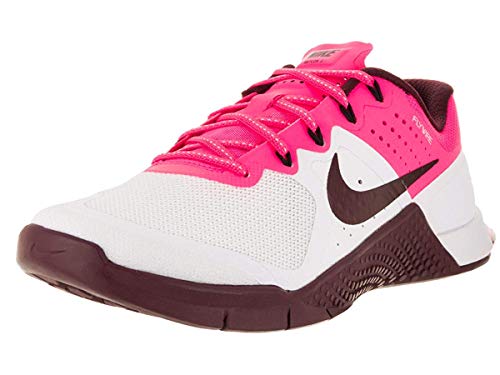 Nike Womens Metcon 2 White/Nght Maroon Pnk Blst Blk Training Shoe 8 Women US