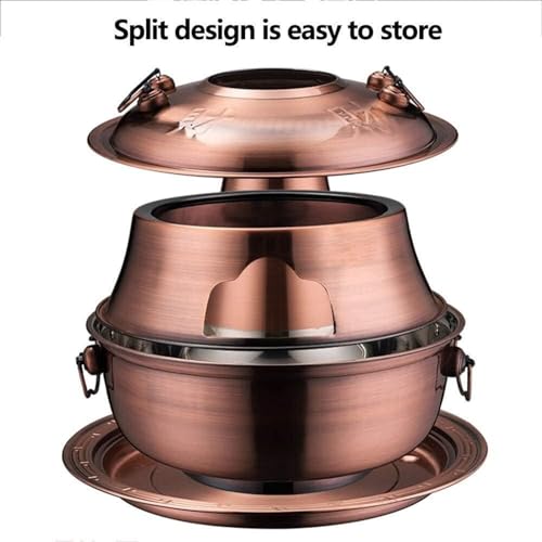 Olla China para Hot Pot de Acero Inoxidable 32 cm Dorada miniatura 6