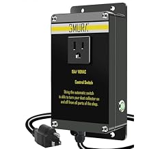 110V Automatic Vacuum Dust Collector Starter Outlet Switch, with 2Pcs 50CM Power Cord & Manual On/Off Switch, for Home or Woodworking Place Dust Extractor