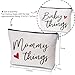 Sahjzk Best Expecting Mom Gifts,Mommy And Baby Canvas Pouch Set,New Mother Keepsake For New Mothers And Expecting Moms,Modern Neutral Cosmetic And Accessory Bags,Matching Travel Cases,Set of 2