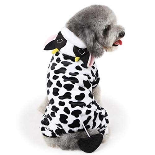 Fantasia de cachorro para animal de estimação da UKCOCO para Halloween, terno para cachorro, leite,