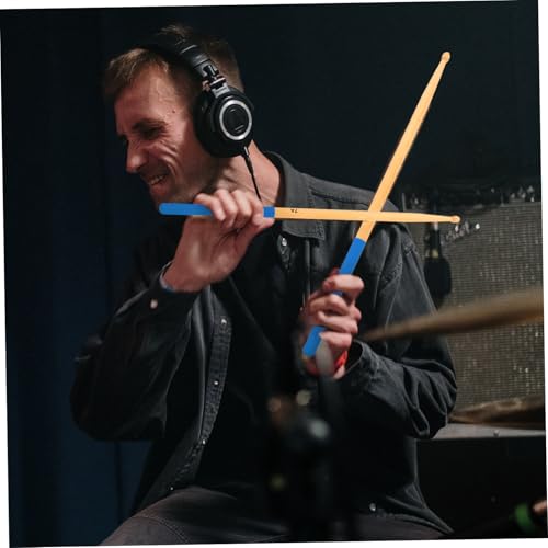 6 pares de baquetas de madera para batería, con agarre antideslizante y superficie lisa, accesorios para instrumentos de percusión manual miniatura 4
