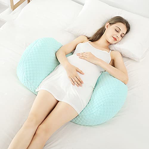 Oreiller de grossesse vert pour un sommeil de côté confortable - 3