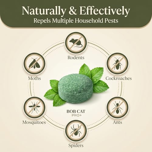 Image of BOB CAT Pro+ Peppermint Repellent Rat Balls | Protection from Rodent | Safe No-Kill | 100% Herbal & Natural | 30-Day Protection | for Car, Home,Warehouse,Factory & Office | 10 Piece |Formulation 1X
