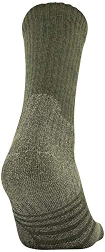 Under Armour Hitch Cushion Crew Socks, 1-Pair, Marine Od Green/Brown Umber, Medium #TOP2