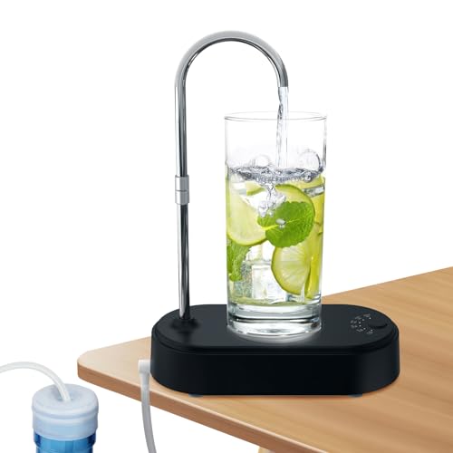 Pilipane Distributeur d'eau électrique moderne noir et acier inoxydable, effluent quantitatif à...