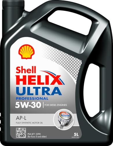 SHELL Huile moteur Helix 5W-30 Huile entièrement synthétique Huile ACEA C2 Ultra Prof AP-L 5 L