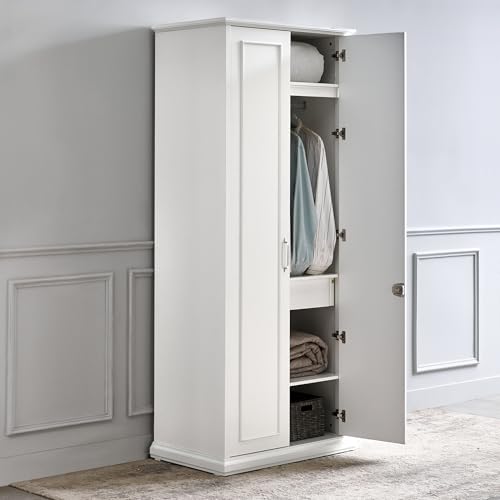 Image of Home Centre | Estate2 Door Swing Wardrobes | Engineered Wood | White | 1 Year Warranty on Manufacturing defect