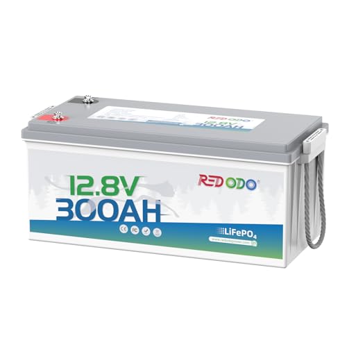 Redodo 12V 300Ah LiFePO4 Battery, 3840Wh Lithium Battery, 200A BMS, 10 Years Lifetime, Up to 15000...