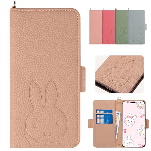 Kedic case �ɓK������ iPhone 17 Pro �P�[�X �蒠�^ iphone17�v���P�[�X ��phone17pro �X�}�z�P�[�X �L���[�g�ȃE�T�M�̊G���`���ꂽ�V���v���ȃf�U�C���́A�@�ׂȃ^�b�`�ƌy�������� ���� �� �n�� iPhone17