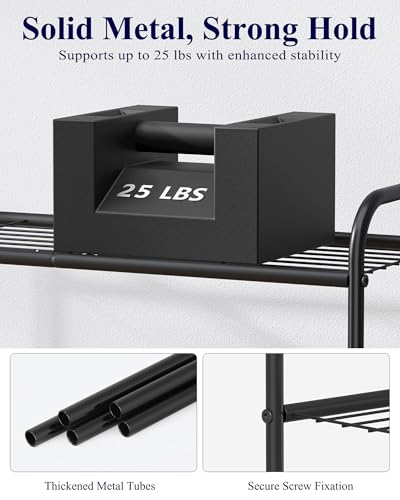 Image of Kitsure Shoe Rack - Stainless Steel Shoe Organizer, Sturdy Shoe Rack for Closet and Front Door Entrance, Free Standing Shoe Shelf, Closet Organizers and Storage, 25.6 inch Wide - 3 Tier, Black