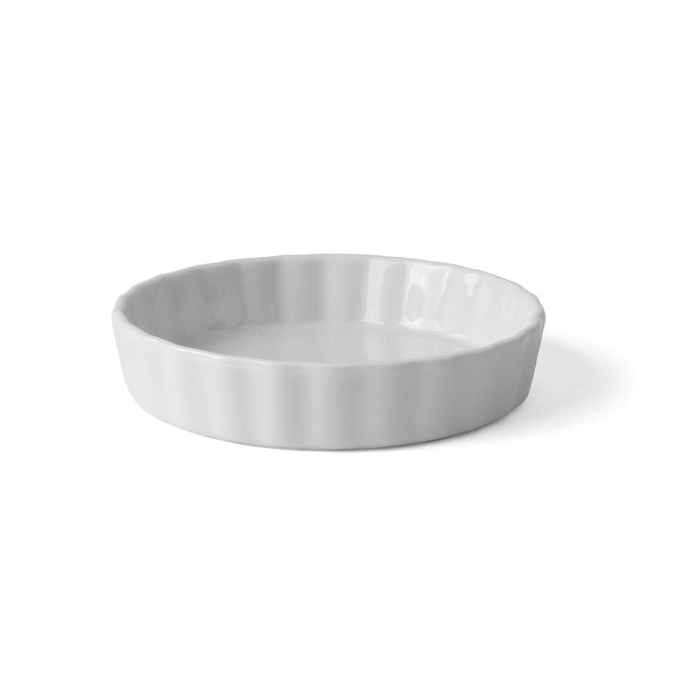 Holst Porzellan TO 2135 Quicheform/Tortelett & Tarteform 12 cm rund, weiß, 12.5 x 12.5 x 3 cm, 6 Einheiten