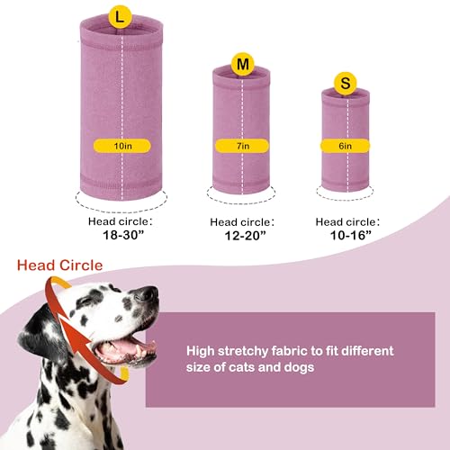 Lelepet Ohrenschutz für Hunde, Hunde Gehörschutz, Beruhigender Kapuzenpullover, Hund Ohrenschützer zur Geräuschreduzierung, Hundehals und Ohrenwärmer, Hund Ohrenpflege Lärmschutz, Lila S