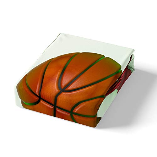 Homemissing Basketball Court Comforter Cover Basketball Bedding Set for Boys Girls Sports Duvet Cover 3D Ball Bedspread Cover Single Size 2Pcs - Image 2