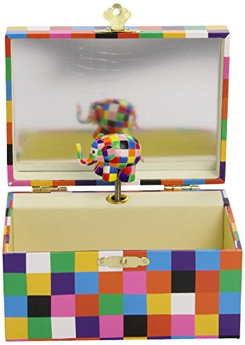 Trousselier - Elmer der Elefant - Schatztruhe - Spieluhr - Ideales Kindergeschenk - Musik Schubert Serenade - Farbe bunt – Bild 4