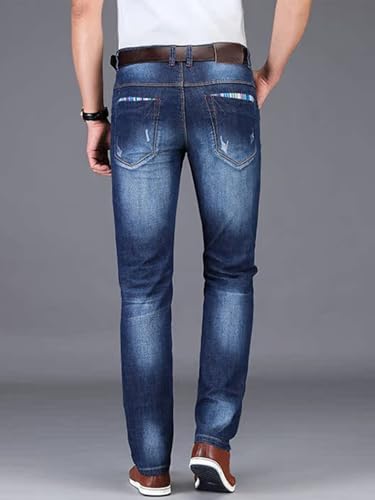 IDEALSANXUN Men Slim Fit Jeans Stretch Denim Pants Skinny Straight Leg Jean Trousers4
