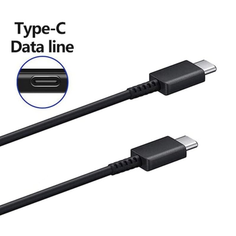 Image of Samsung 25W Original Type C to C 3.3 FT Fast Charging USB C Cable High-Speed & Data Transfer Compatible with Samsung Galaxy M15,F15,A15,A14,M14,F14,M34,F34,A34,A54,S21 Fe 5G,S22,S23 Type-C Cord,White