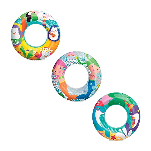 Bestway-8321685 Flotador Rosco Pequeño Ø 51Cm Colores Surtidos, Multicolor, 51 Cm (Siva Toys260474)