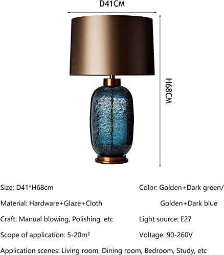 Lampe de table moderne en verre décoration de luxe pour chambre