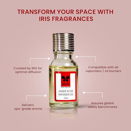 Image of IRIS Home Fragrance -Amber Rose 15ml Fragrance Vaporizer Oil for Diffuser, refill for oil burners /vapourizer