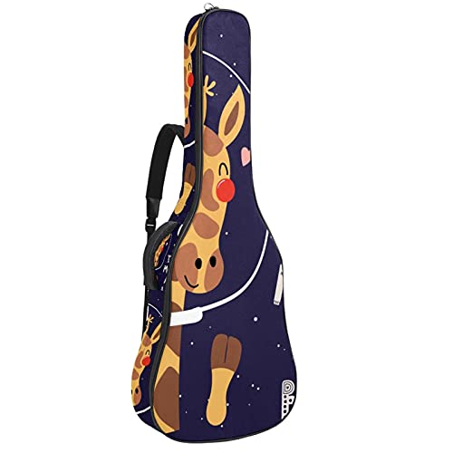 Housse guitare basse et folk imperméable motif cerf lune pour musiciens nomades