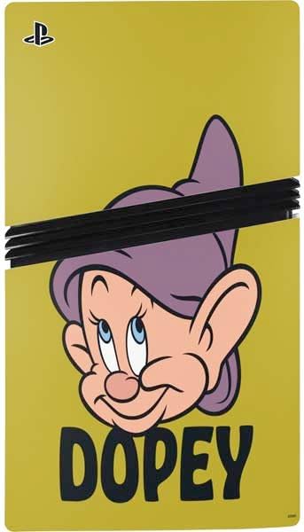 Skinit Decal Gaming Skin Compatible with PS5 Pro Console - Officially Licensed Disney Snow White Dopey Dwarf Design