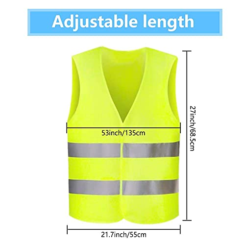 Nakeey Warnwesten Auto 4 STK, Warnweste Pannenweste Warnwesten Gelb Sicherheitsweste Reflektorweste Auto, KFZ… – Bild 3
