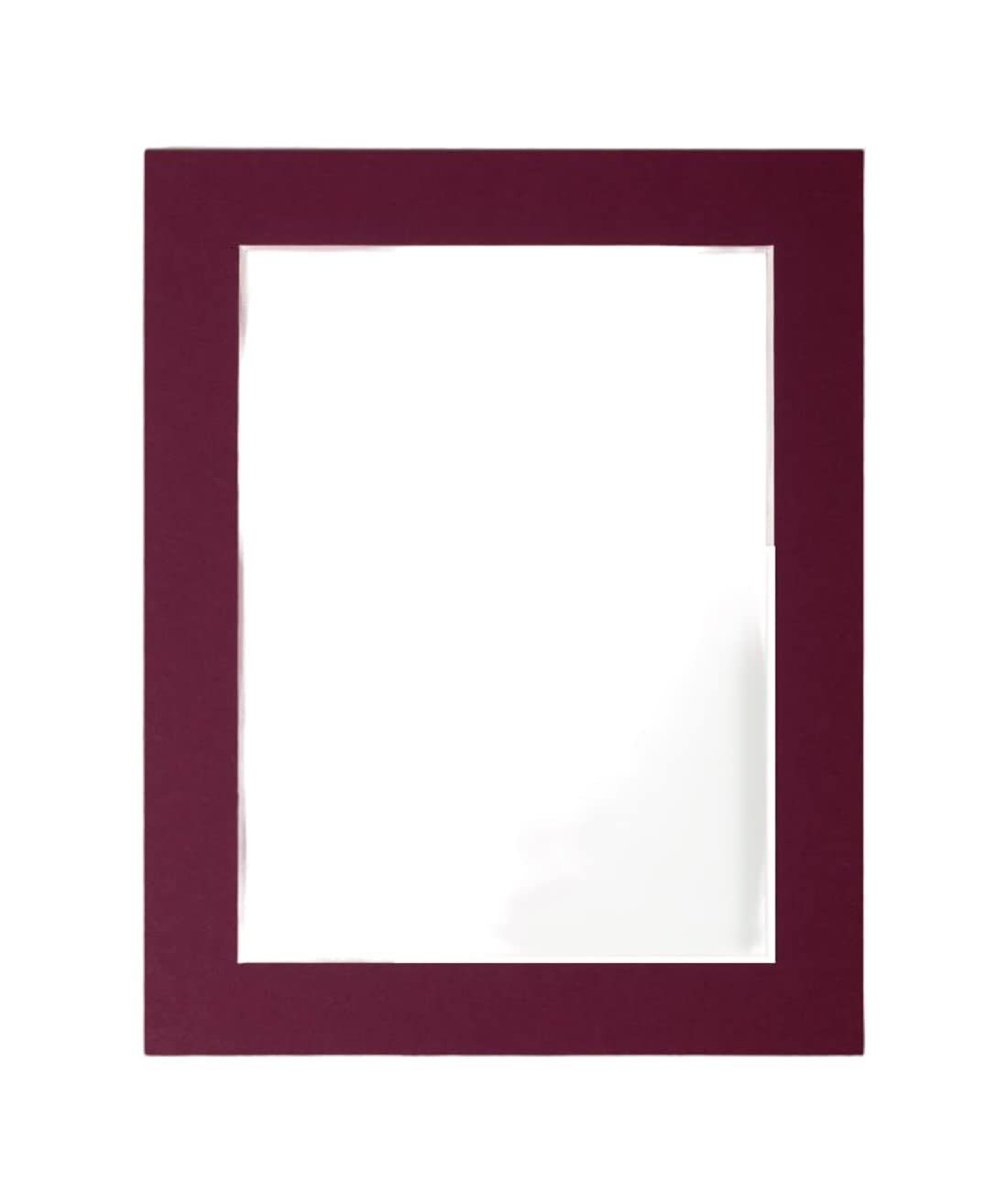 Frame Company Watson Beech Picture Photo Frame fitted with Perspex, 20x16 inch with Plum Mount for image size 16x12 inch