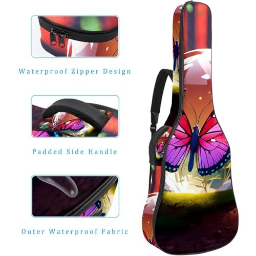 Sac pour guitare acoustique 108x41x12 cm imperméable multicolore