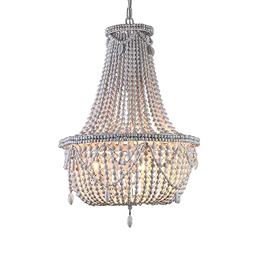 Suspension perles de bois bohème pour illuminer une chambre chaleureuse