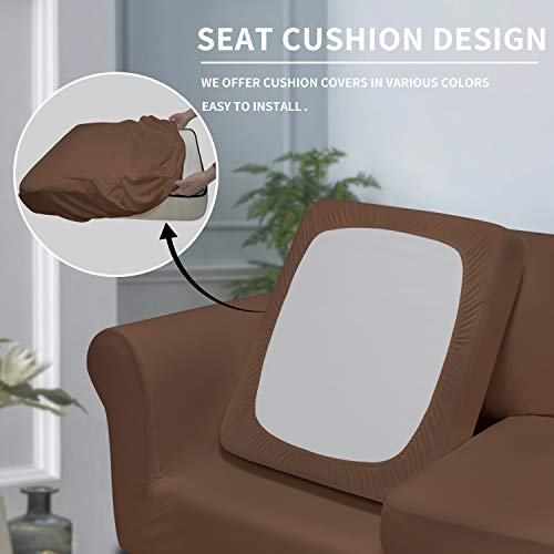 Image of Easy-Going 3 Pieces Stretch Loveseat Couch Cover for 2 Cushion Washable