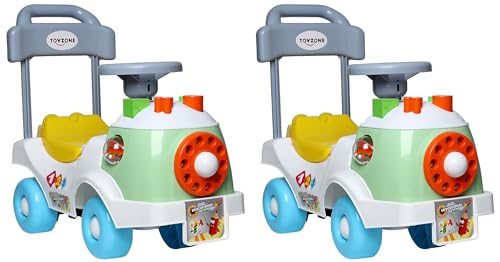 Image of Toyzone Rider Car| Ride-on Baby Car |Toy Car|Push Car | Swing Car |Kids Power Wheel Ride on Car for Children /Kids |Toy Baby Car Suitable for Boys & Girls Multicolor (Educational Rider) (Pack of 2)