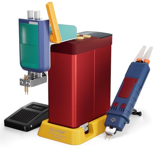 Image of GLITTER Spot Welder, 14500W 2500A Battery Spot Welder, Auto & Manual Capacitor Spot Welder for Lithium Batteries, 99 Gears Adjustable Battery Welder for 18650 LiFePO4 Lithium Battery Pack DIY, 801D