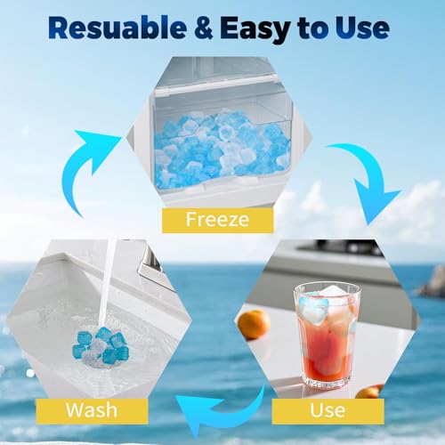 Amadecohome 330 Pack Reusable Ice Cubes with Scoop, BPA-Free Plastic by amadecohome - Used condition - Image 5