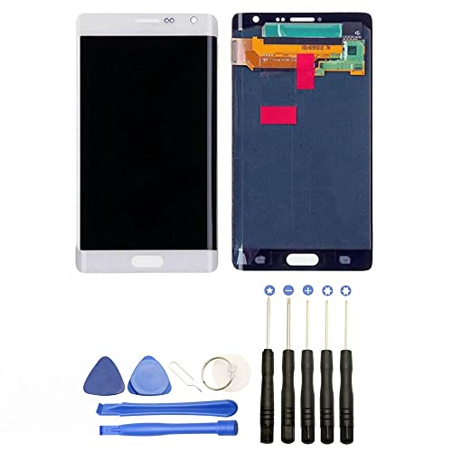 JUANIO Pantalla Completa Compatible con Samsung Galaxy Note 4 Edge N915 Blanco+ Herramientas